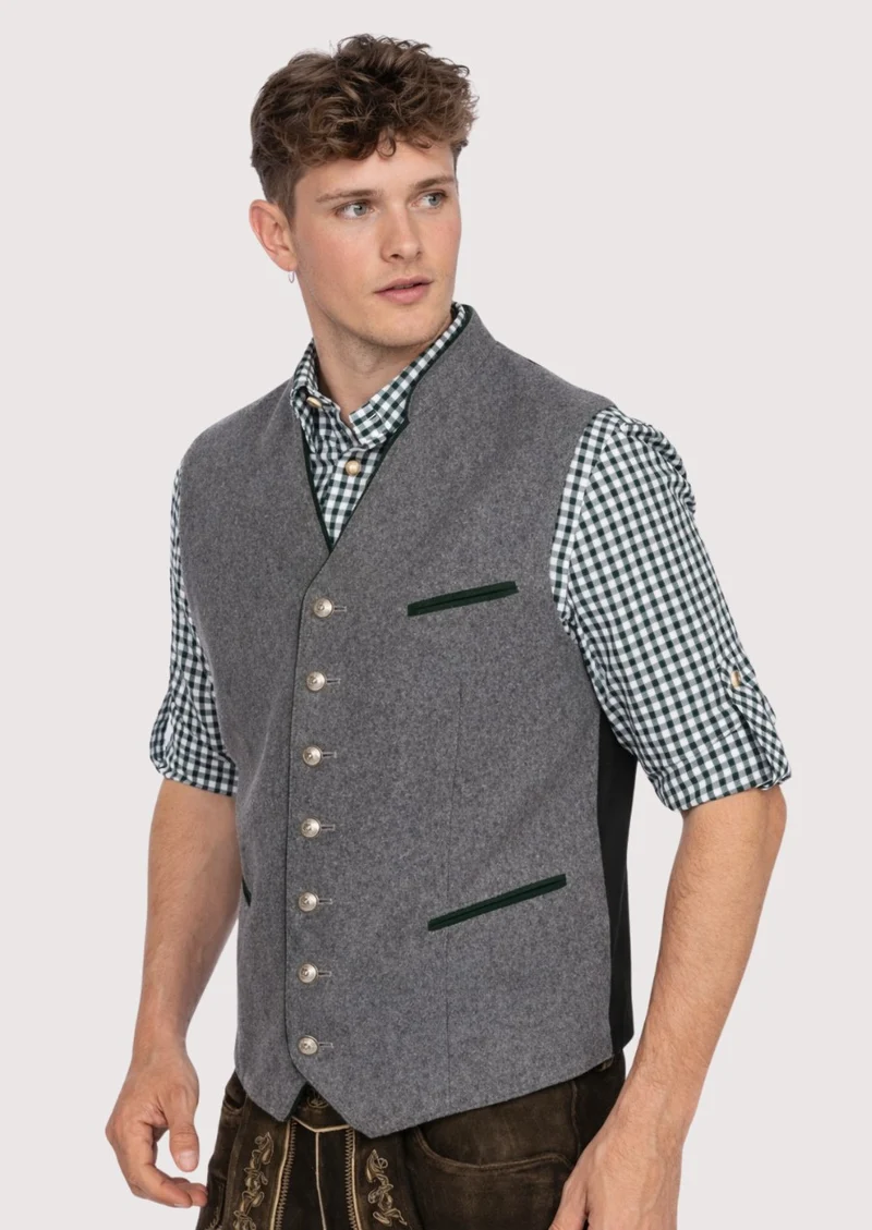 Premium Grey Wool Waistcoat – Versatile Style for Any Occasion