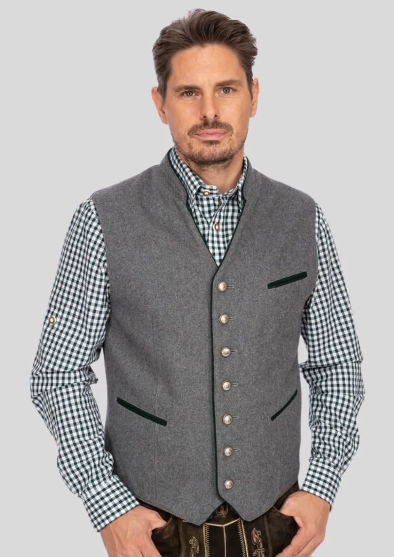 Premium Grey Wool Waistcoat – Versatile Style for Any Occasion