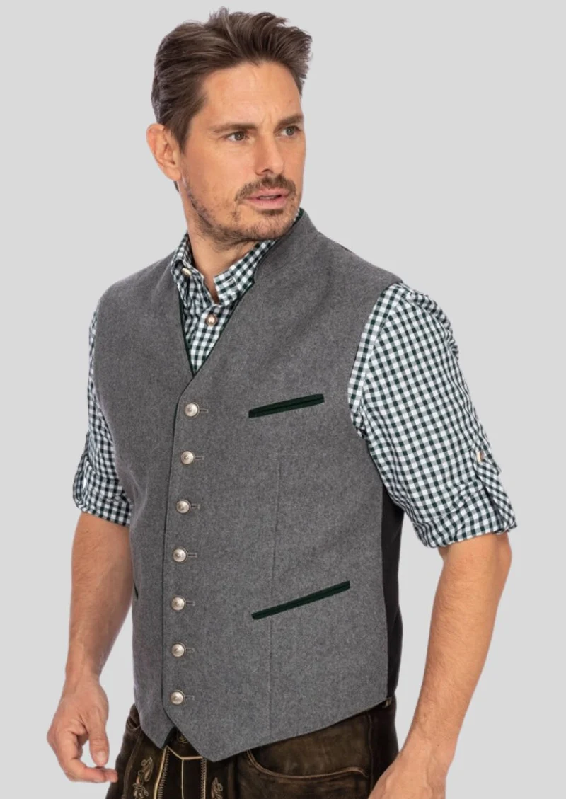 Premium Grey Wool Waistcoat – Versatile Style for Any Occasion