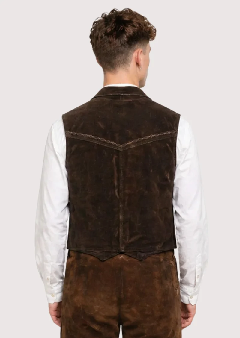 Luxurious Suede Oktoberfest Vest – Stylish & Comfortable