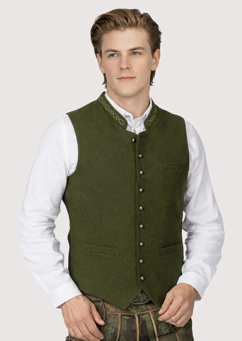 Traditional Green Trachten Vest – Stylish & Sophisticated