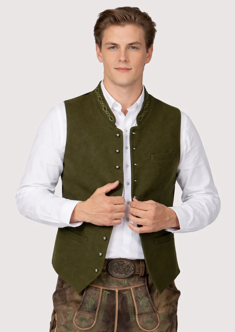 Traditional Green Trachten Vest – Stylish & Sophisticated