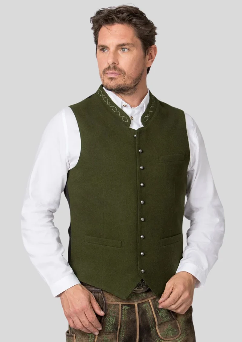Traditional Green Trachten Vest – Stylish & Sophisticated