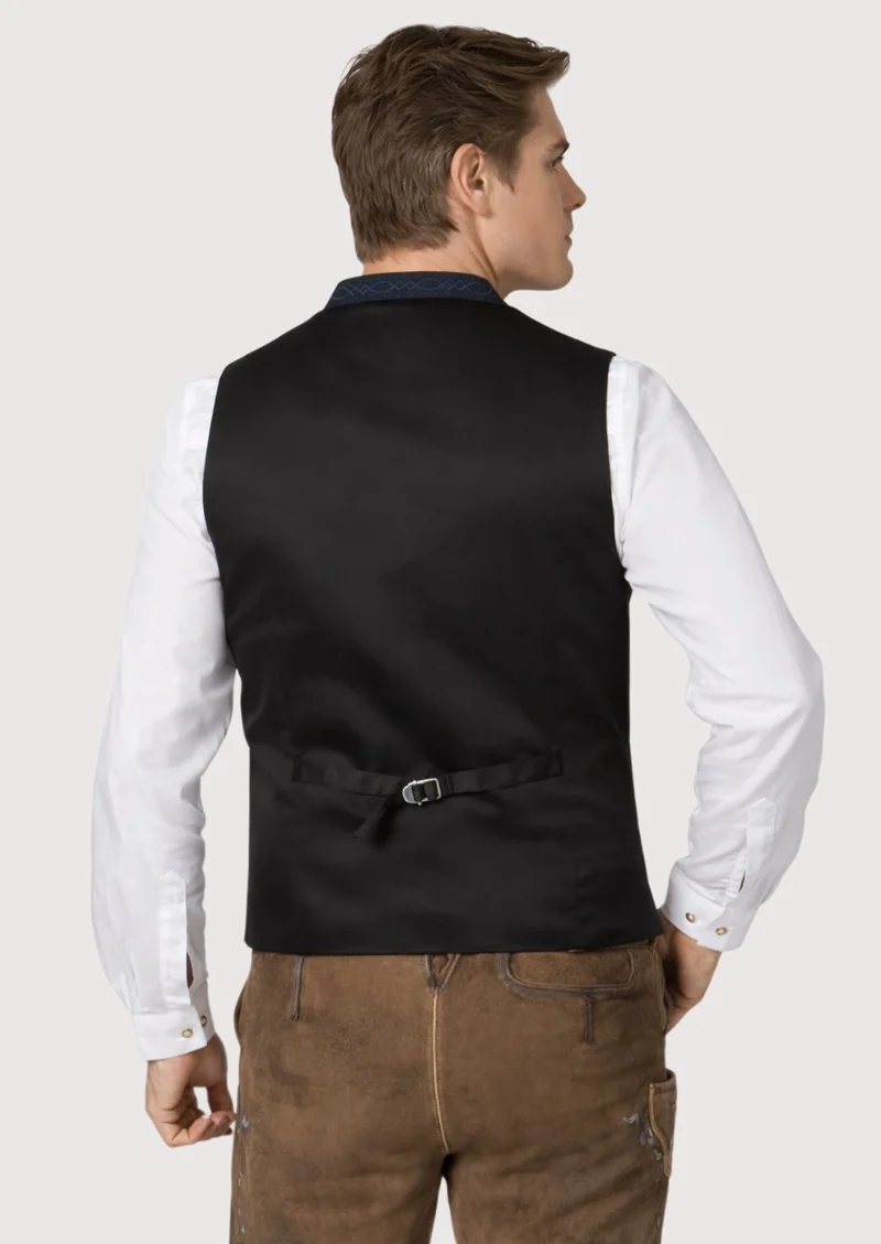 Heritage Blue Trachten Vest – Authentic Alpine Craftsmanship