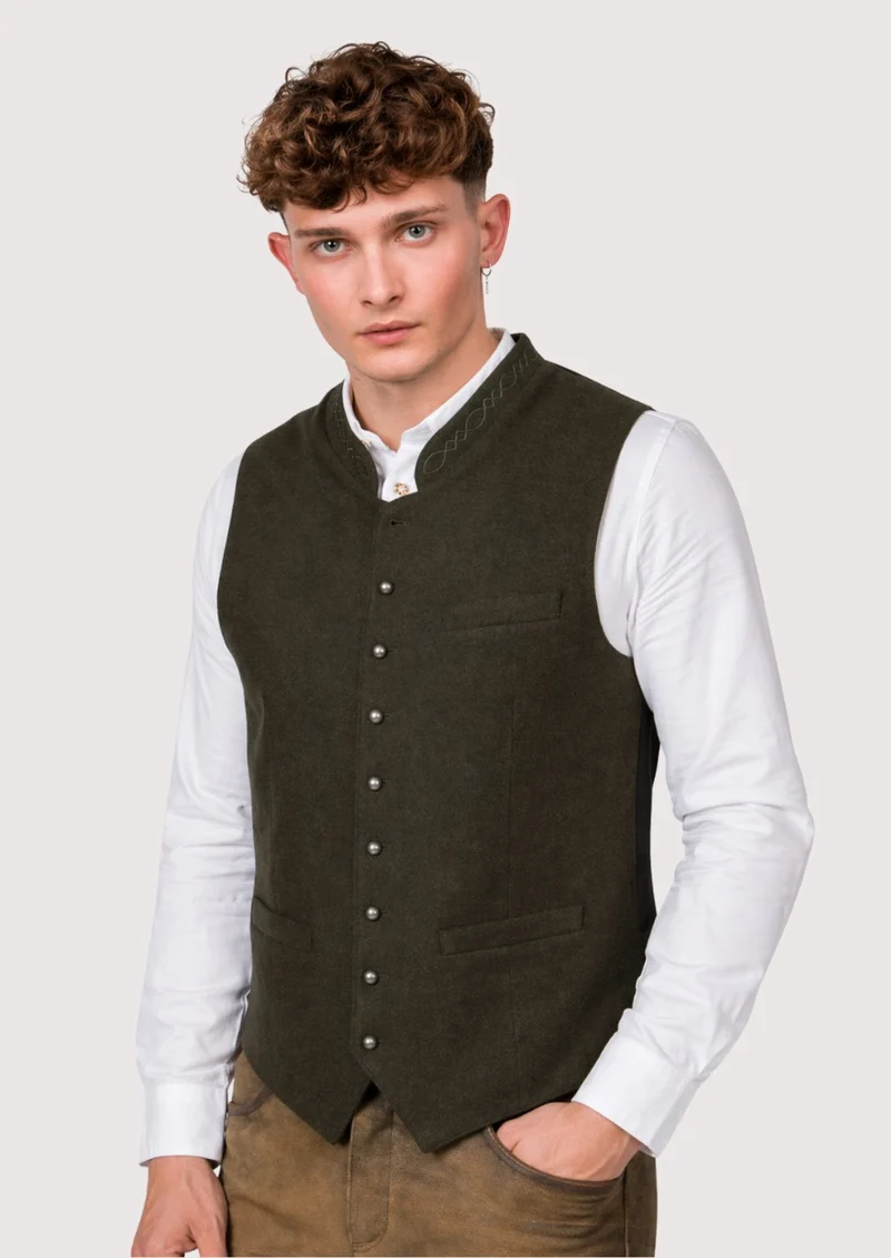 Mens Olive Green Alpine Vest Top