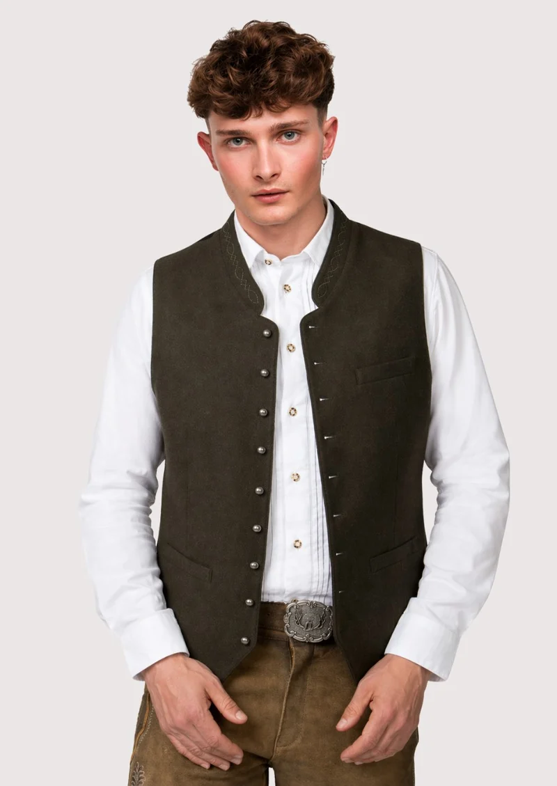 Mens Olive Green Alpine Vest Top