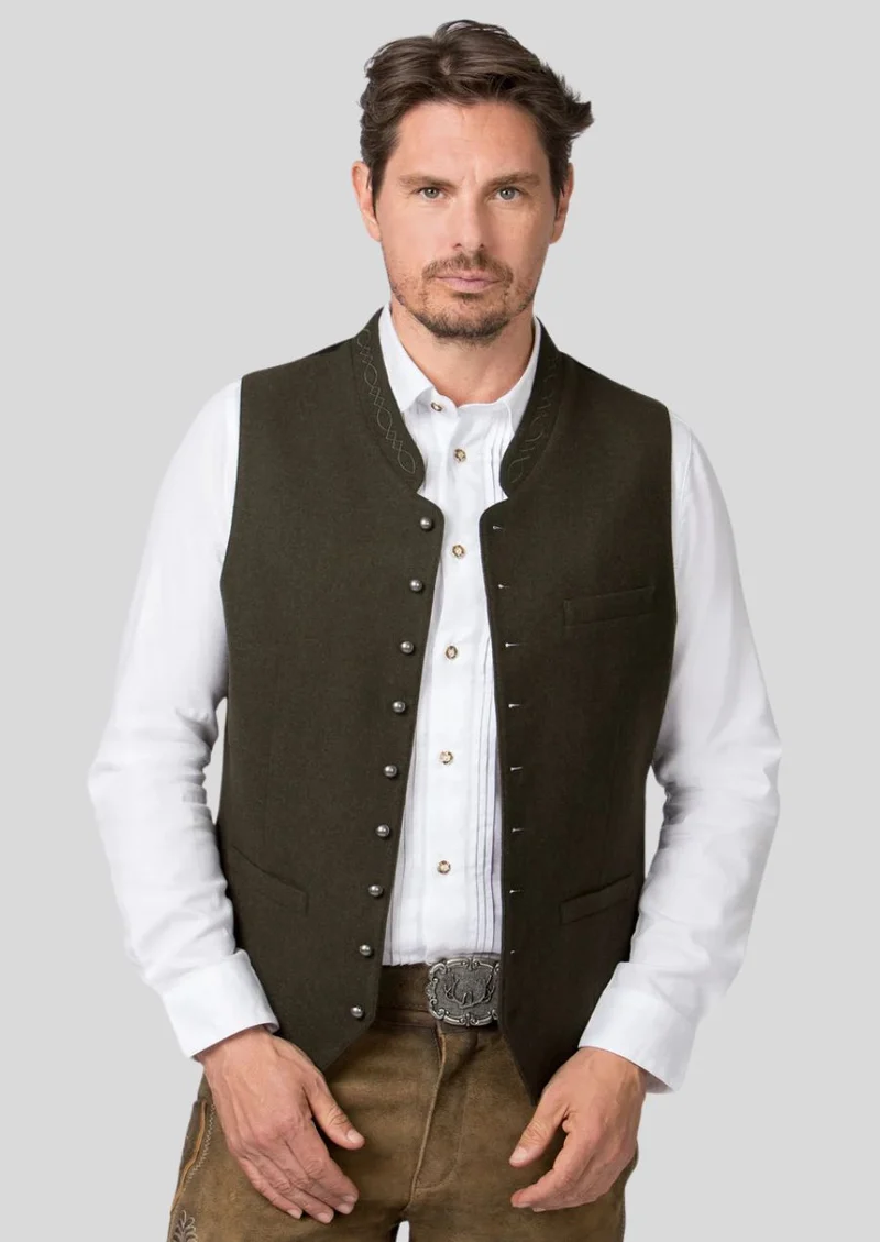 Mens Olive Green Alpine Vest Top