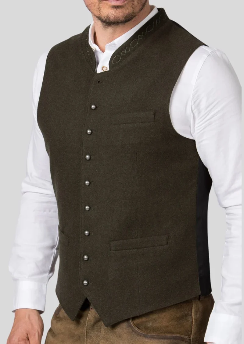 Mens Olive Green Alpine Vest Top
