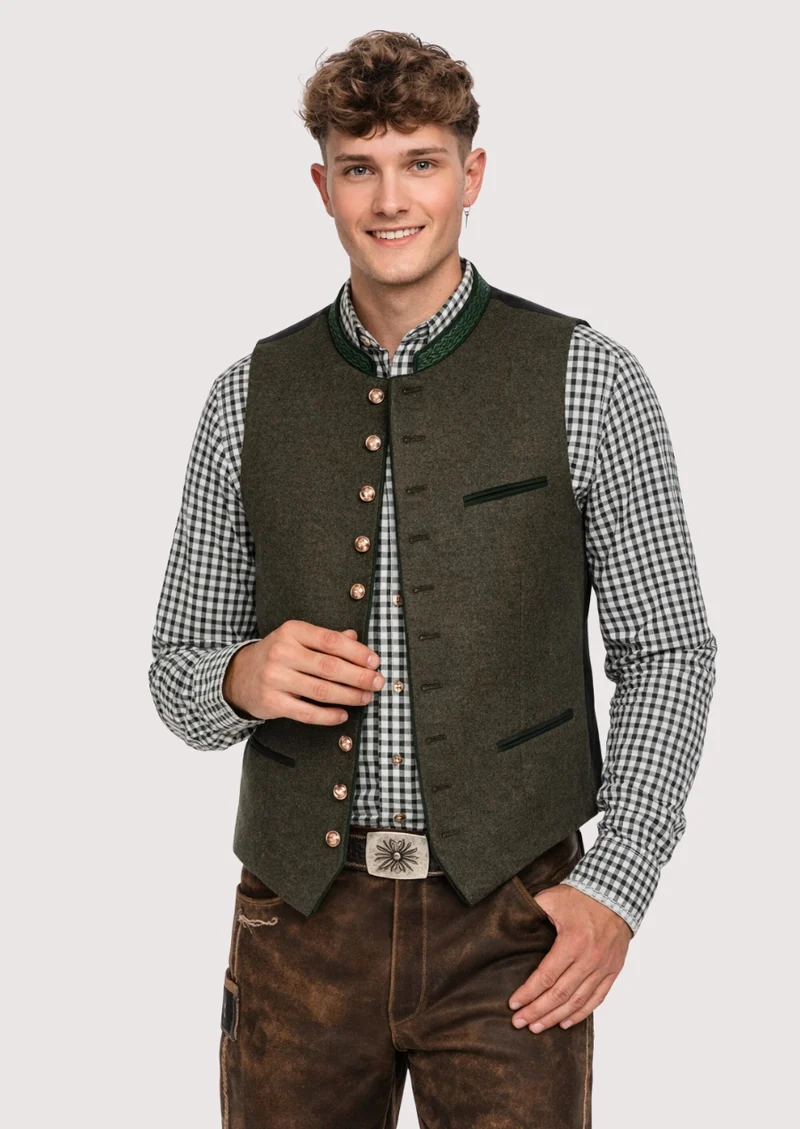 Alpine Warmth Wool Vest – Classic Trachten Design
