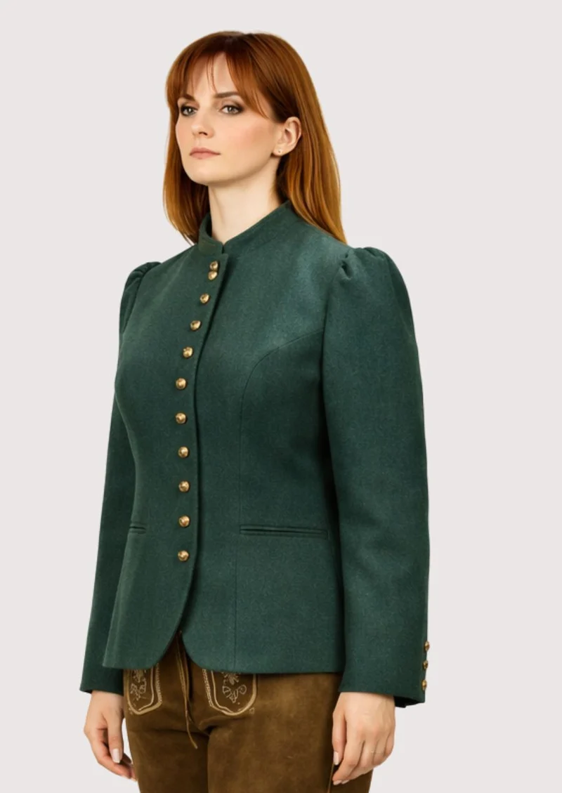 Women Forest Green Trachten Jacket
