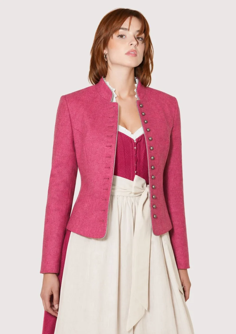 Womens Pink Trachten Jacket Classic