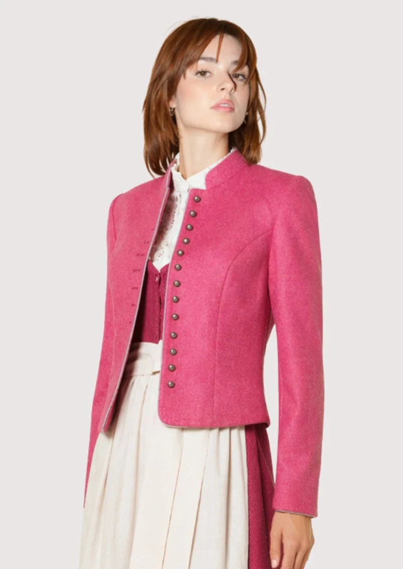 Womens Pink Trachten Jacket Classic