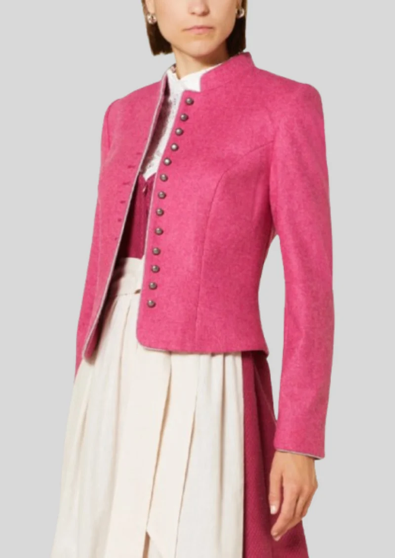 Womens Pink Trachten Jacket Classic