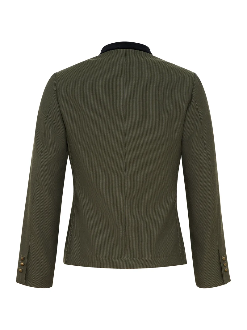 Edle Herren-Stehkragenjacke aus Streifenjacquard