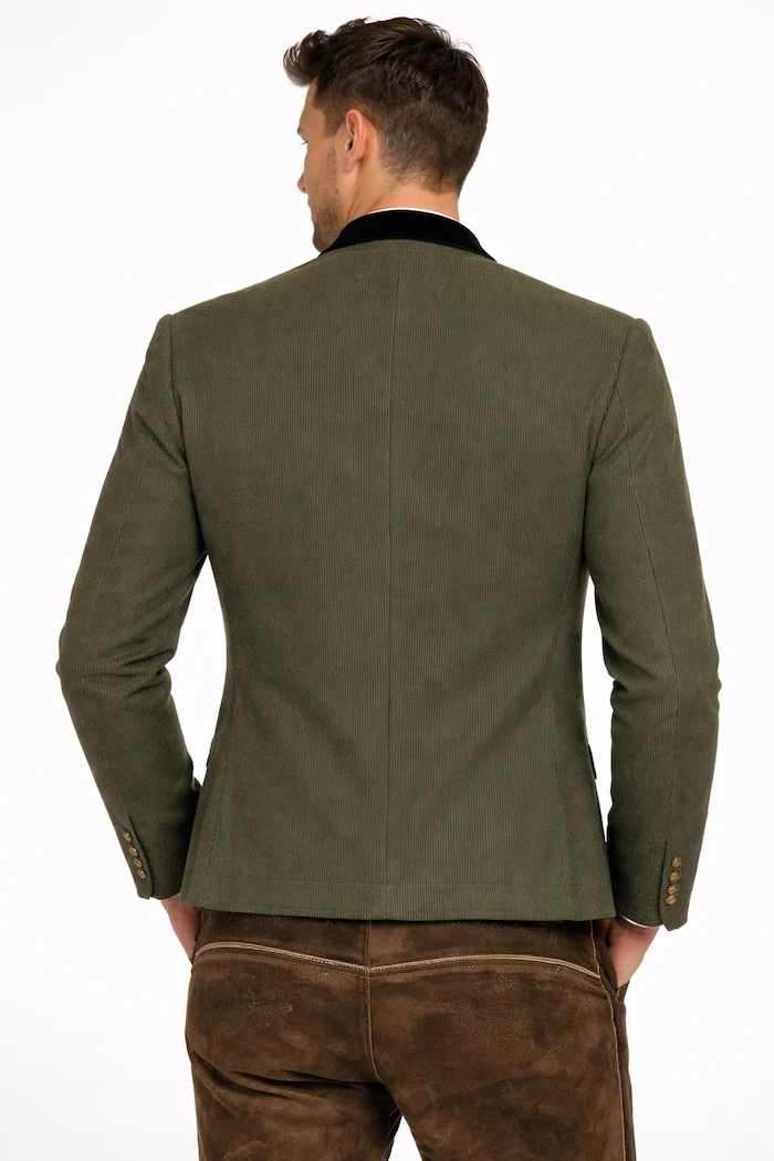 Edle Herren-Stehkragenjacke aus Streifenjacquard