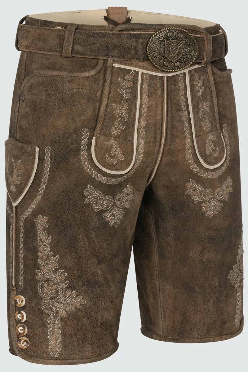 Kruger Men's Lederhosen "Quan" brown