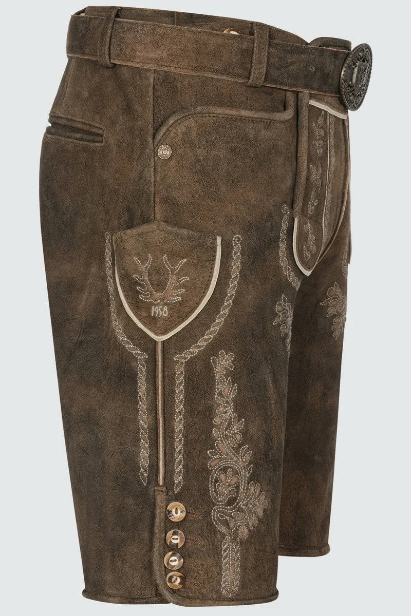 Kruger Men's Lederhosen "Quan" brown