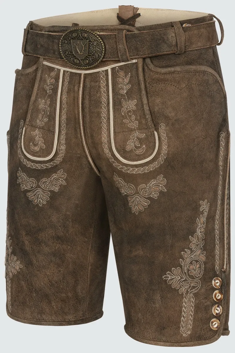 Kruger Men's Lederhosen "Quan" brown