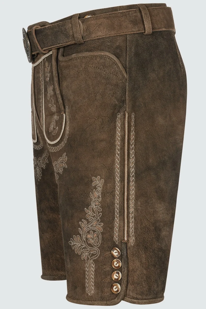 Kruger Men's Lederhosen "Quan" brown