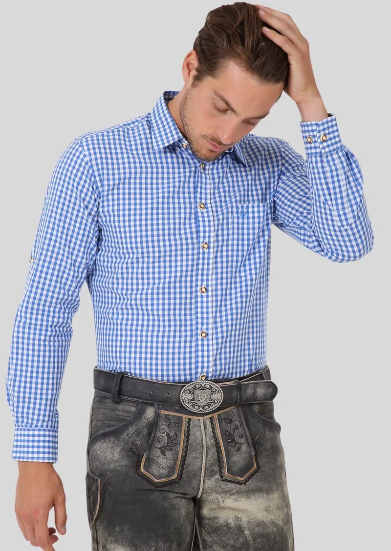 Mens Traditional Check Shirt Top