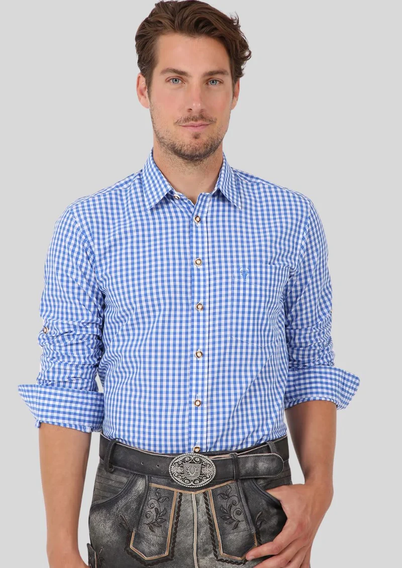 Mens Traditional Check Shirt Top