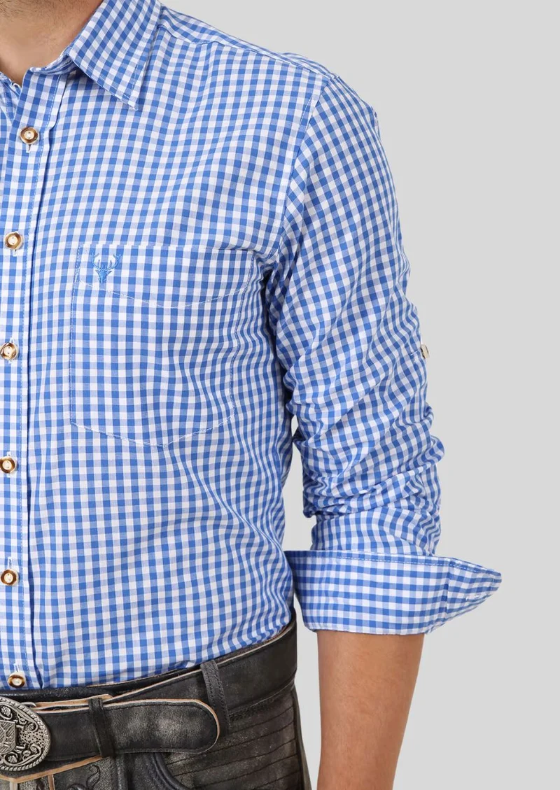 Mens Traditional Check Shirt Top