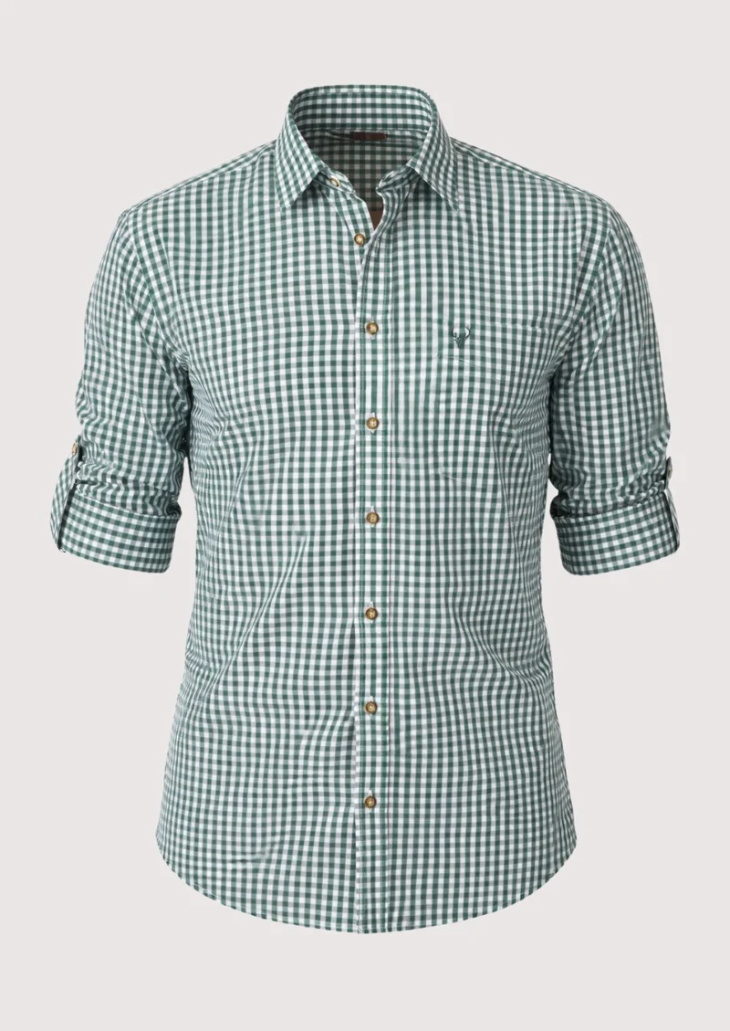 German Bavarian Slim Shirt Pine Green