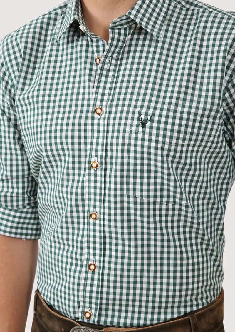 German Bavarian Slim Shirt Pine Green