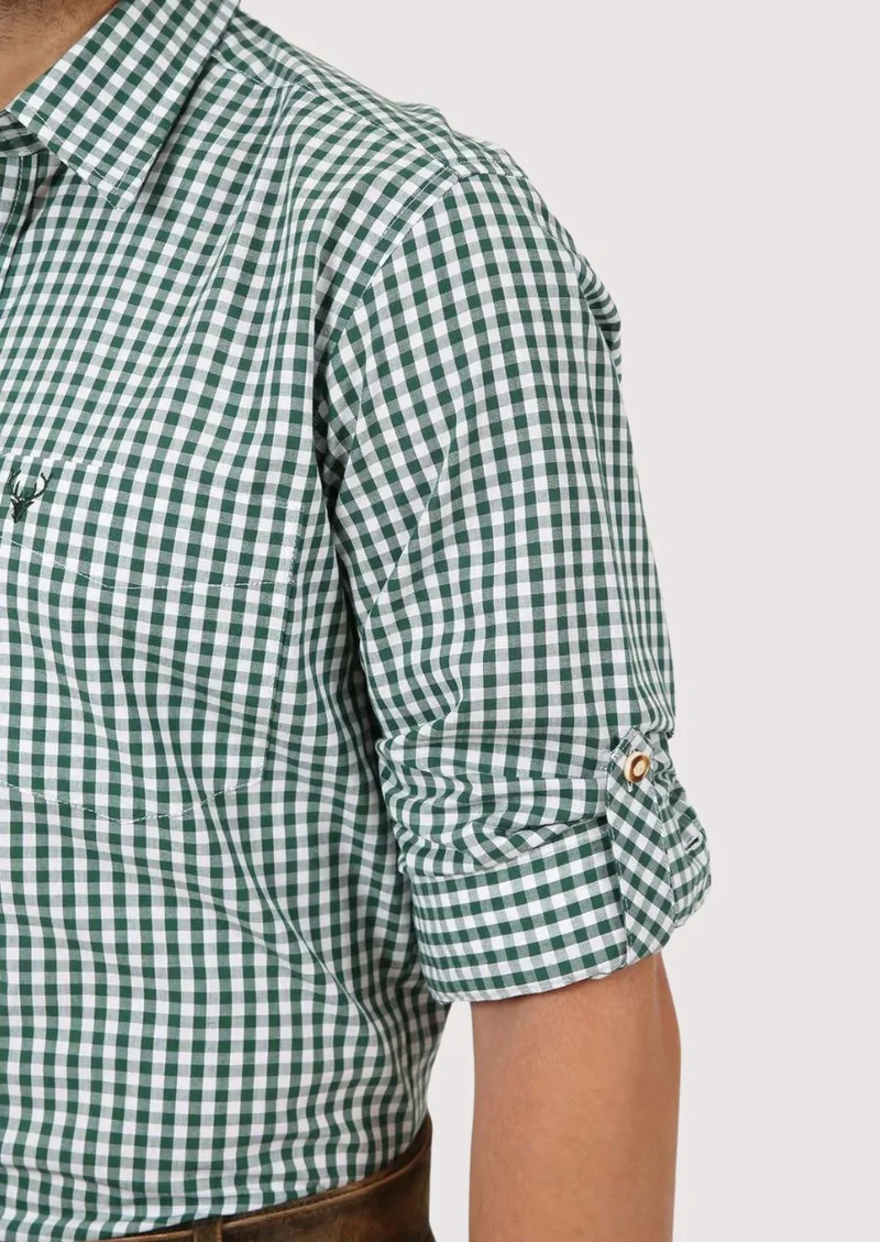German Bavarian Slim Shirt Pine Green