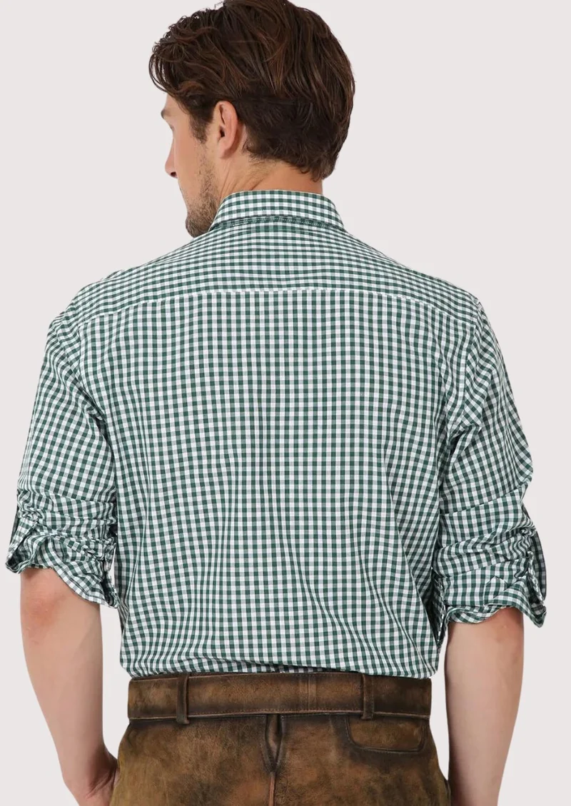 German Bavarian Slim Shirt Pine Green