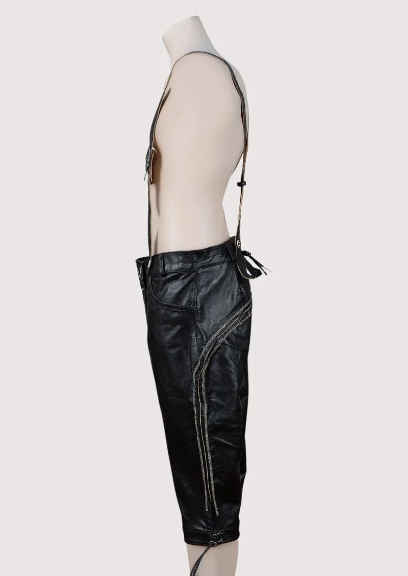 Classic Handcrafted Bundhosen in Dark Black