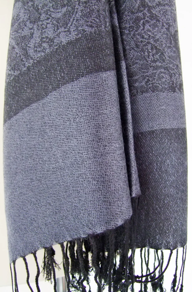 Halstuch aus Viscose - Stola Schal 185 x 70 cm | Anthrazit