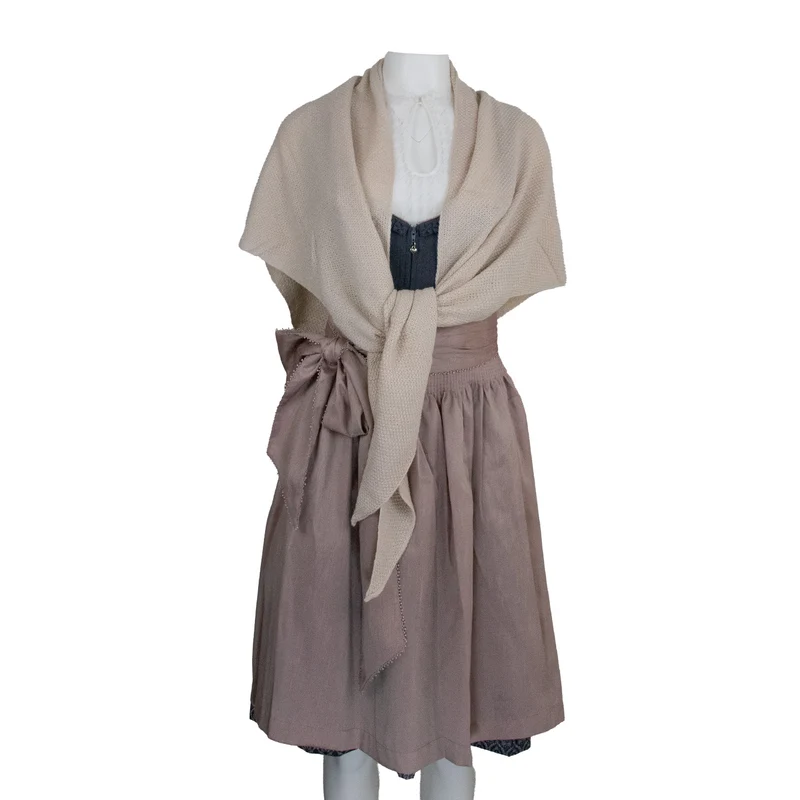 XL Strick Dreieckstuch - Schal 200 x 80 cm | Creme