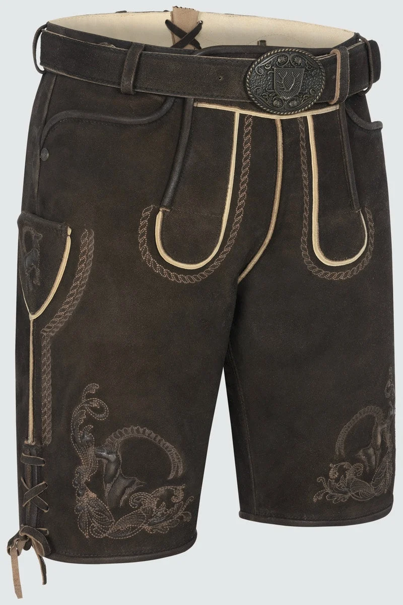 Kruger Men's Lederhosen "Balian" dark brown