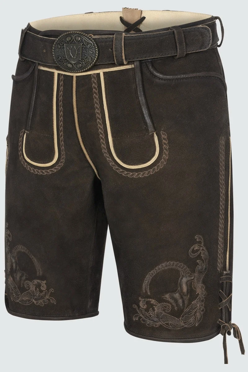 Kruger Men's Lederhosen "Balian" dark brown