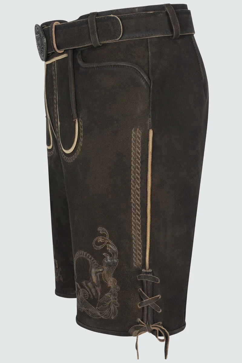 Kruger Men's Lederhosen "Balian" dark brown