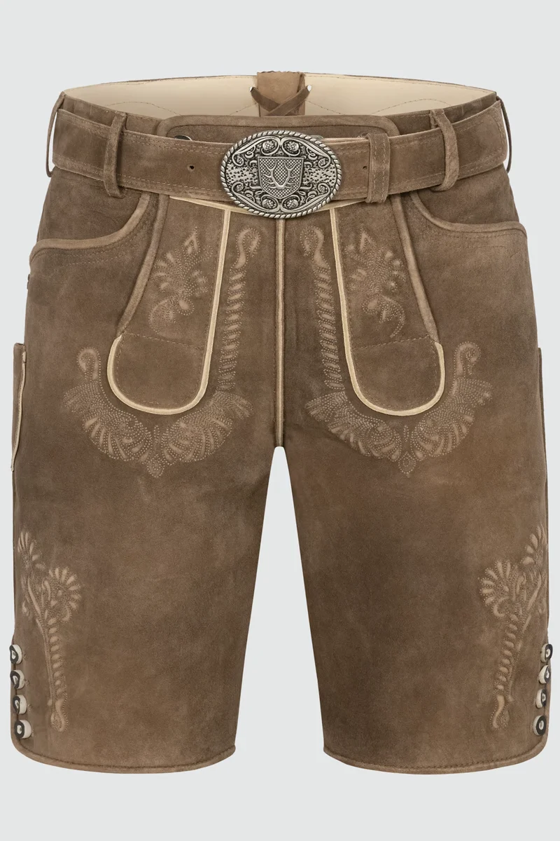 Kruger Men's Lederhosen "Alex" with Suspenders