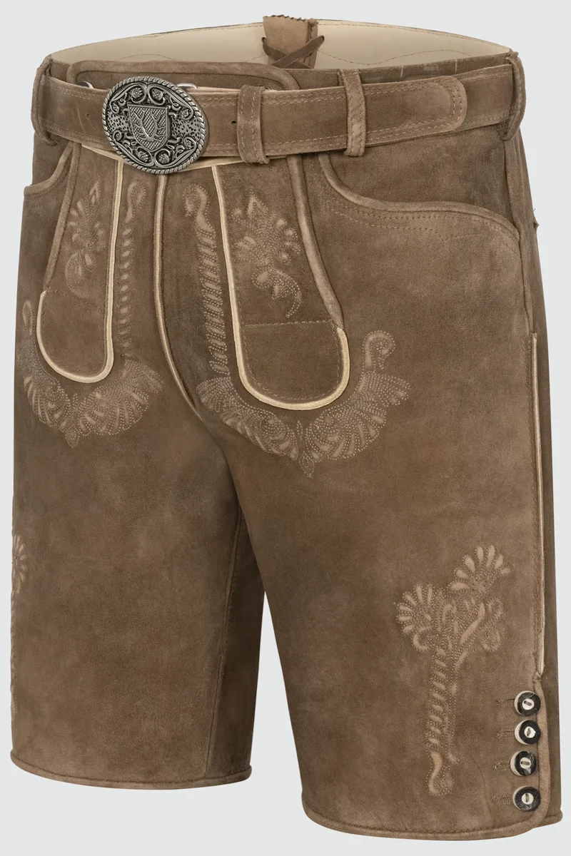 Kruger Men's Lederhosen "Alex" with Suspenders