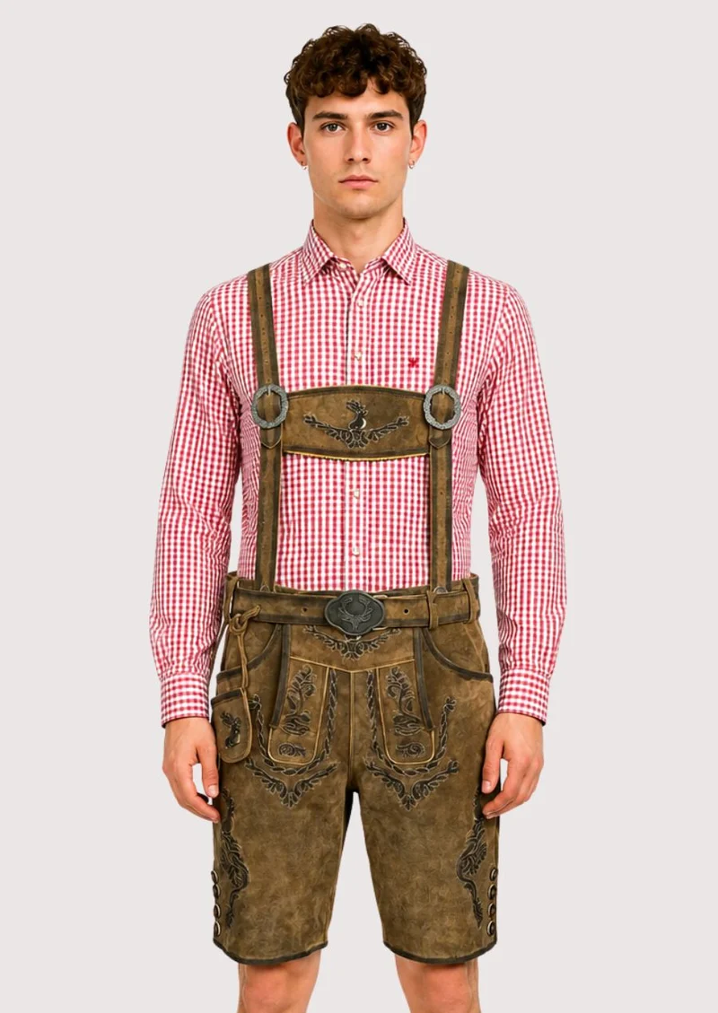 Trachten Short Lederhosen Shaded Wild Brown