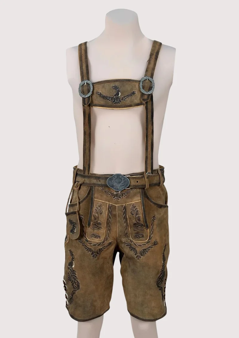 Trachten Short Lederhosen Shaded Wild Brown
