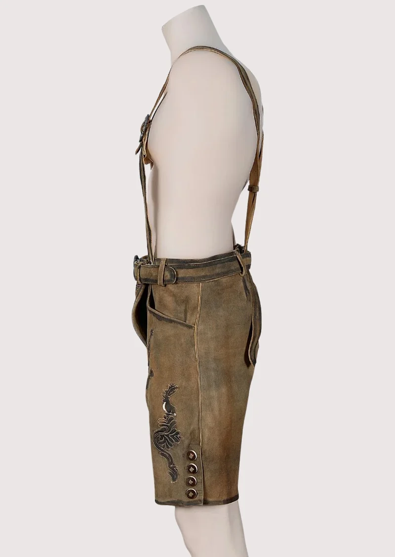 Trachten Short Lederhosen Shaded Wild Brown