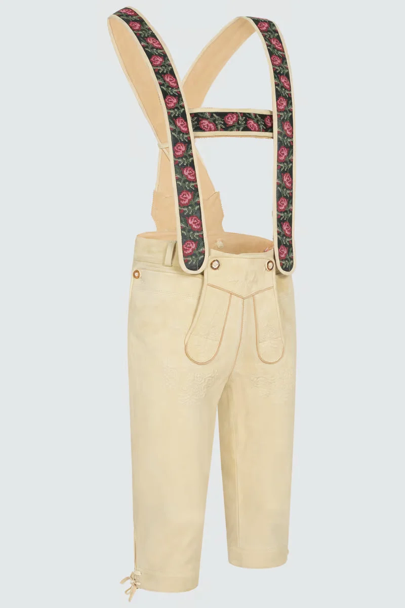 Kruger Men's Knee-length Lederhosen "Swabian" beige