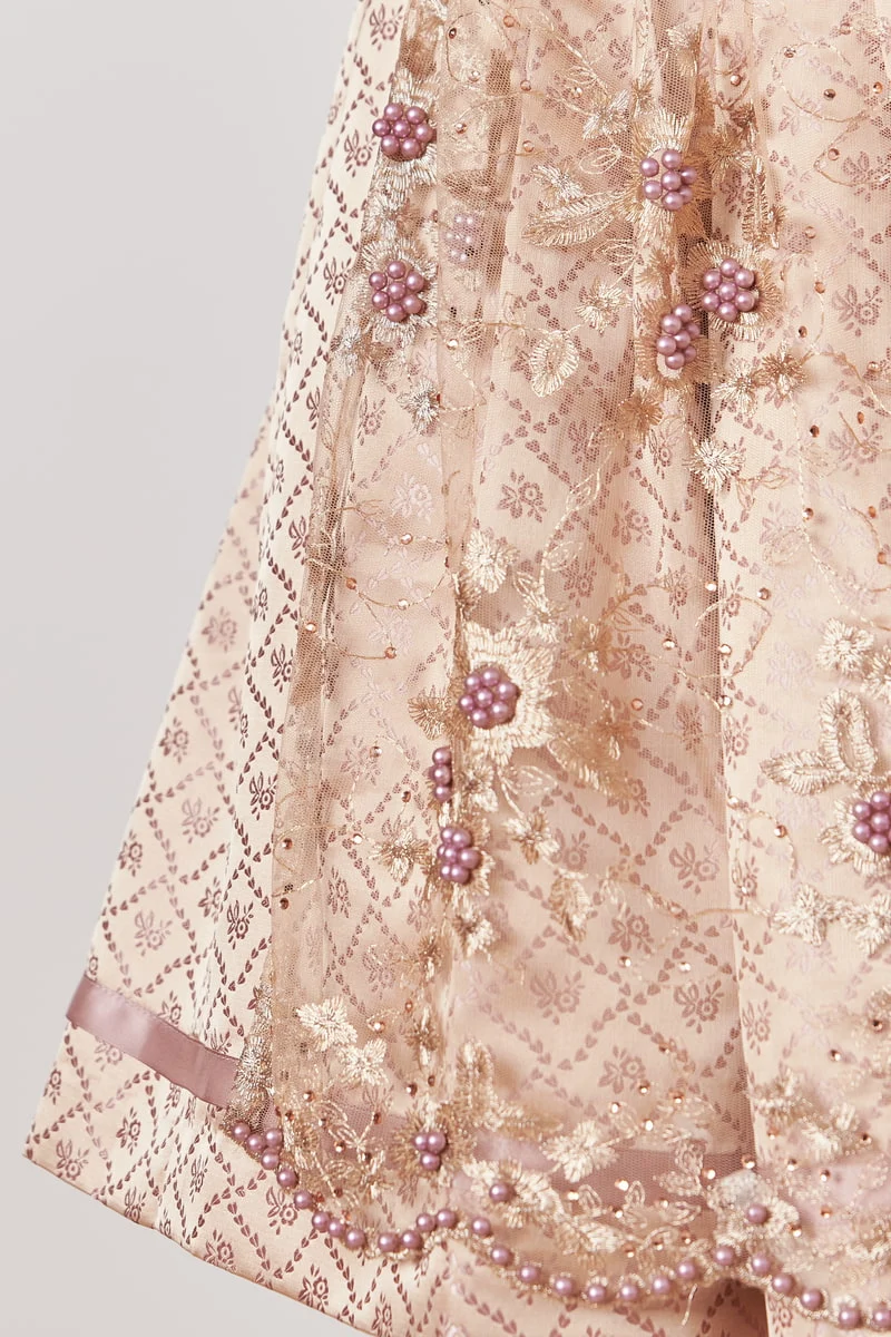 Kruger Rosalia Mini Dirndl, Beige — 50cm 2pc Set