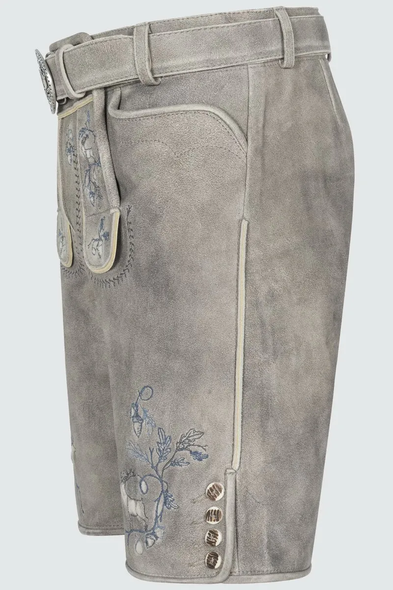 Kruger Men's Lederhosen "Ulfs" gray