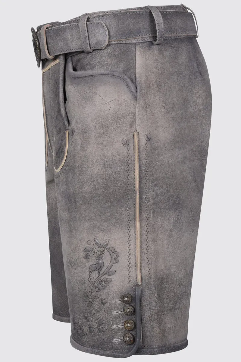 Kruger Men's Lederhosen "Wincent" gray