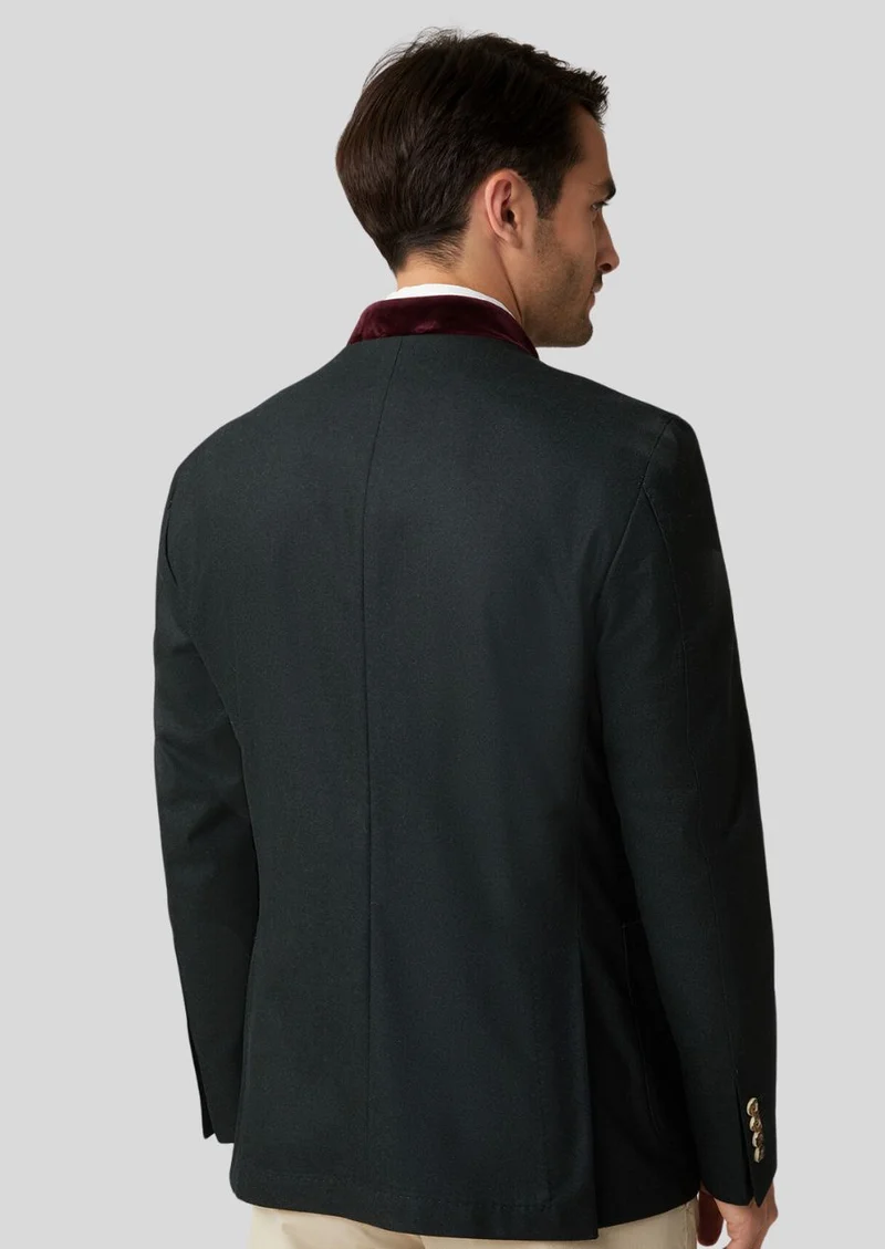 Mens Black Velvet Trim Alpine Fit