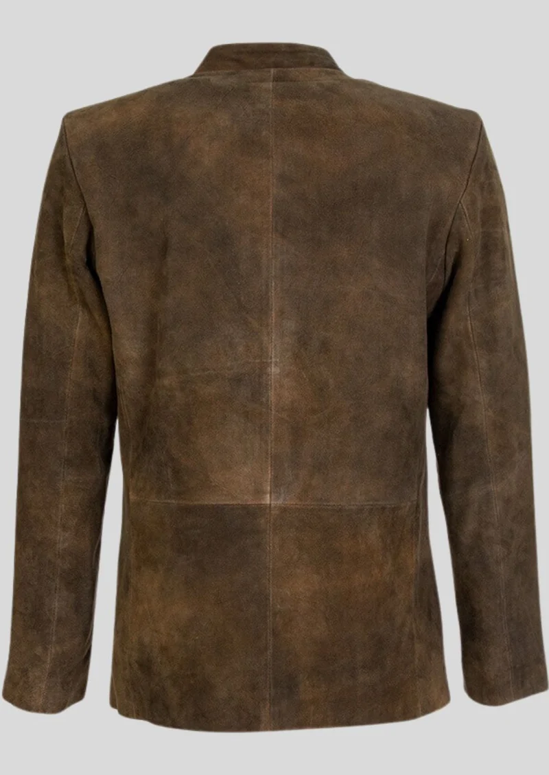 Mens Brown Bavarian Leather Coat