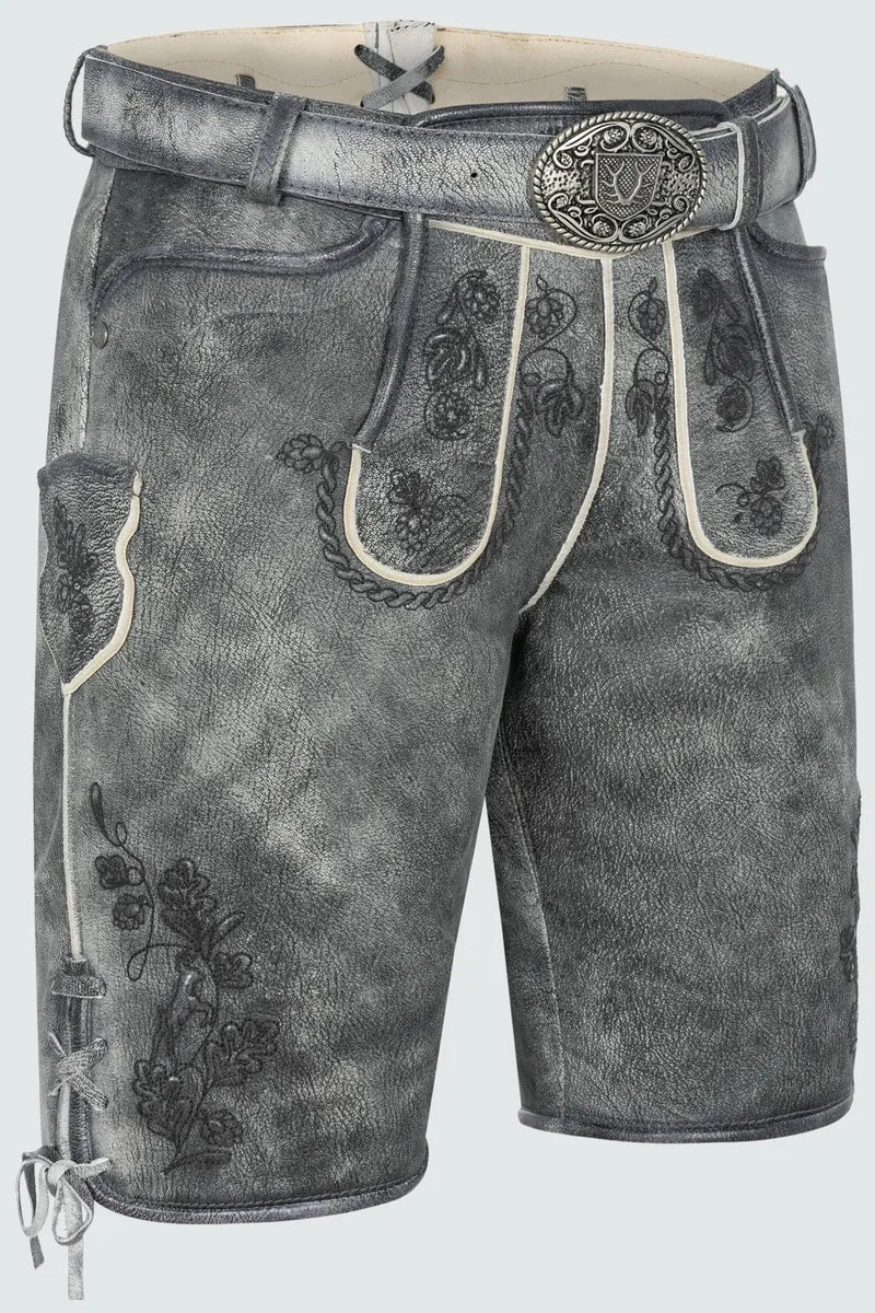 Kruger Men's Lederhosen "Okko" grey