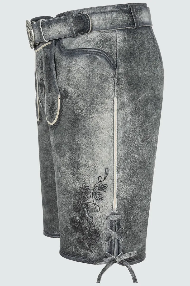 Kruger Men's Lederhosen "Okko" grey