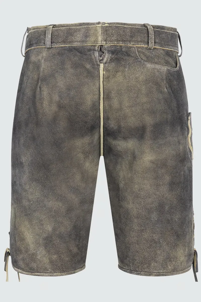 Kruger Men's Lederhosen "Gideon" with belt (light brown) size 54